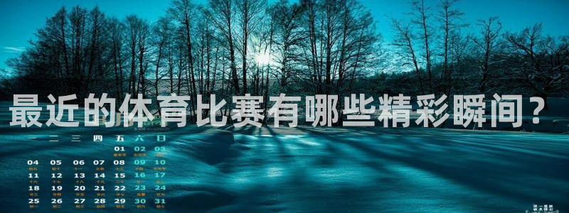 最近的体育比赛有哪些精彩瞬间？