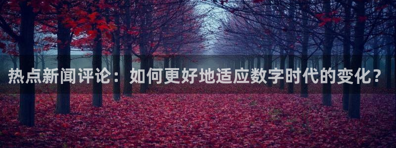 热点新闻评论：如何更好地适应数字时代的变化？